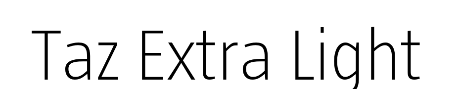 Taz Extra Light Font Download Free